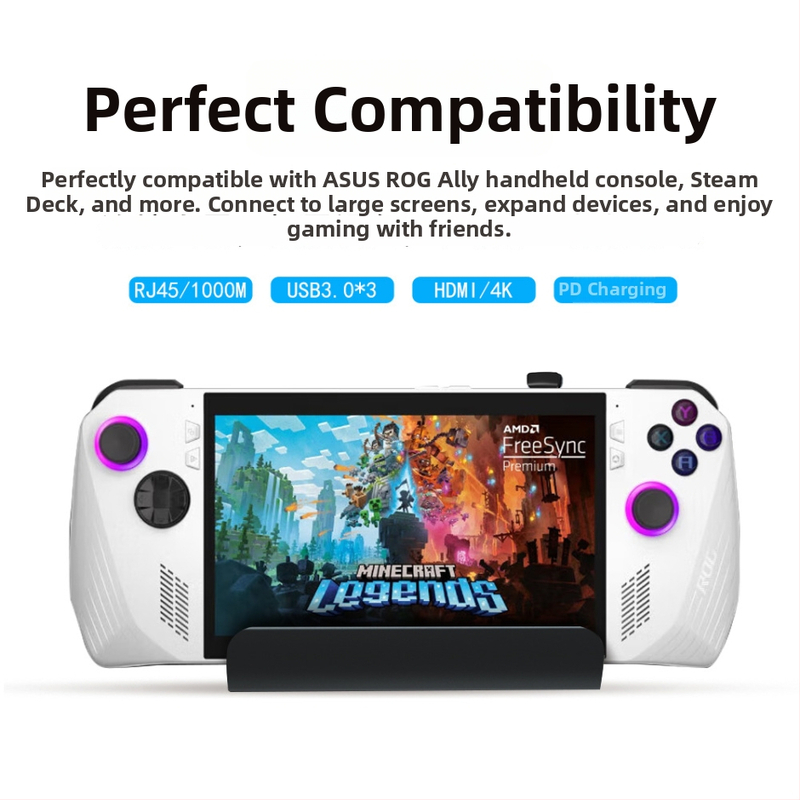 Steam Deck rozširujúca dokovacia stanica: Type-C, USB 3.0, gigabit Ethernet, šestportová základná stanica s externým napájaním