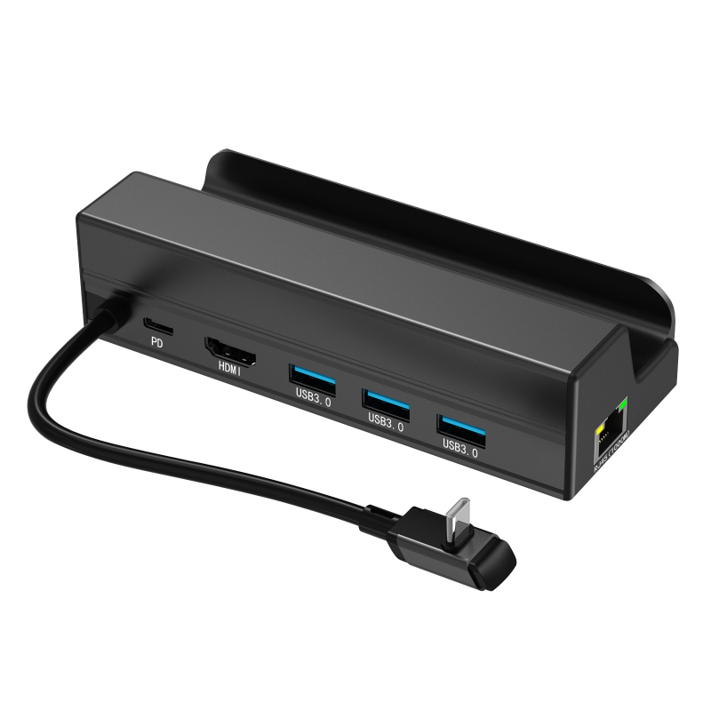Steam Deck rozširujúca dokovacia stanica: Type-C, USB 3.0, gigabit Ethernet, šestportová základná stanica s externým napájaním