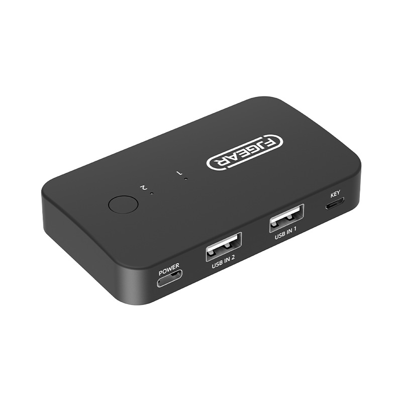 FJ-U204 USB 2.0 2-portni prekidač za dijeljenje pisača s upravljačem, vanjsko napajanje, kabel 1,5 m