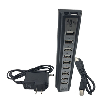 RB15 USB 2.0 hub s 10-portovým externým napájaním, 480 Mbps