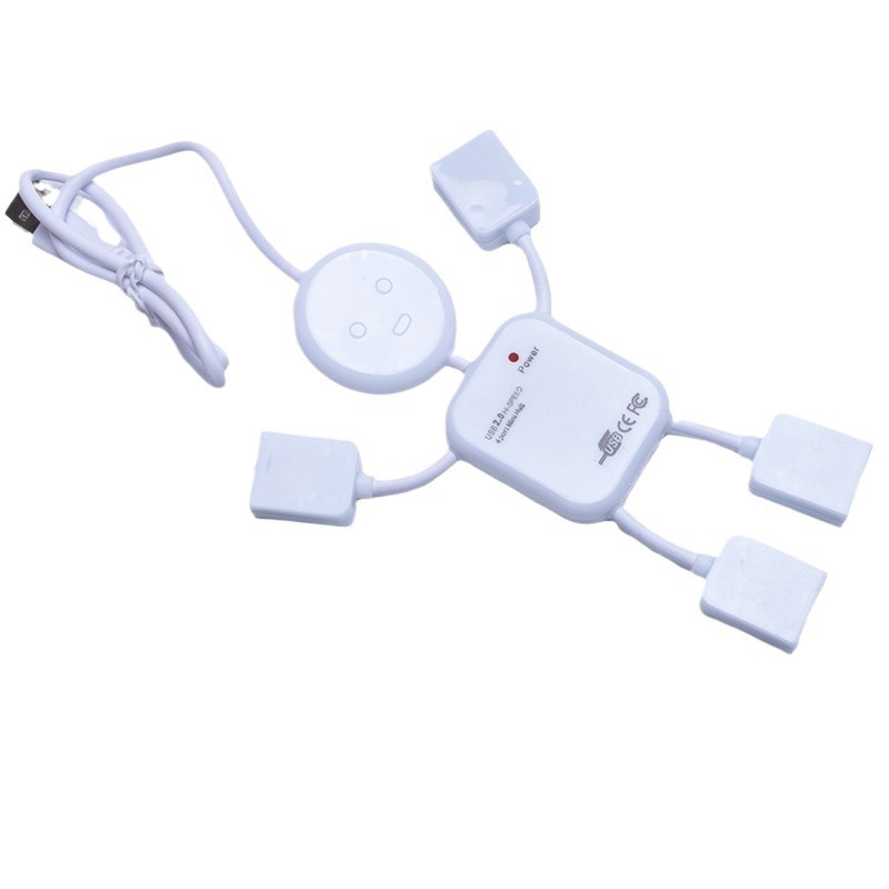 Ljudolik USB hub – slatki mini, višenamjenski prijenosni hub s više sučelja