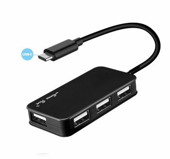 Homefun FL-H06 USB-C 4-portový docking hub pre notebook, rýchlosť 5 Gbps, USB 2.0 rozhranie, bez externého napájania