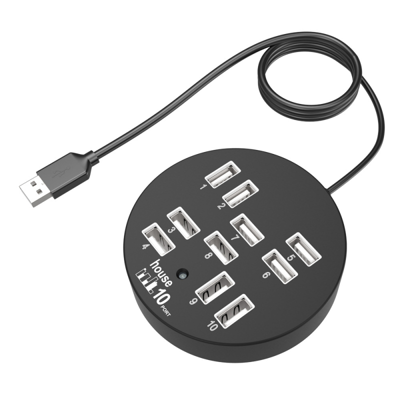 Cableway XYX-210 USB 2.0 10-portni HUB s vanjskim napajanjem, 480Mbps