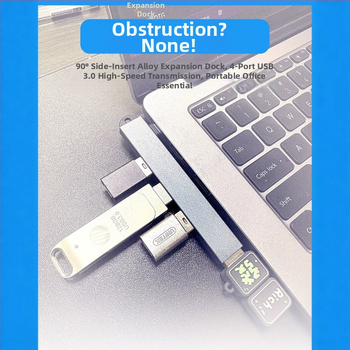 USB-C rozšírovací dok 3 v 1 s ohybnými USB 3.0 portami