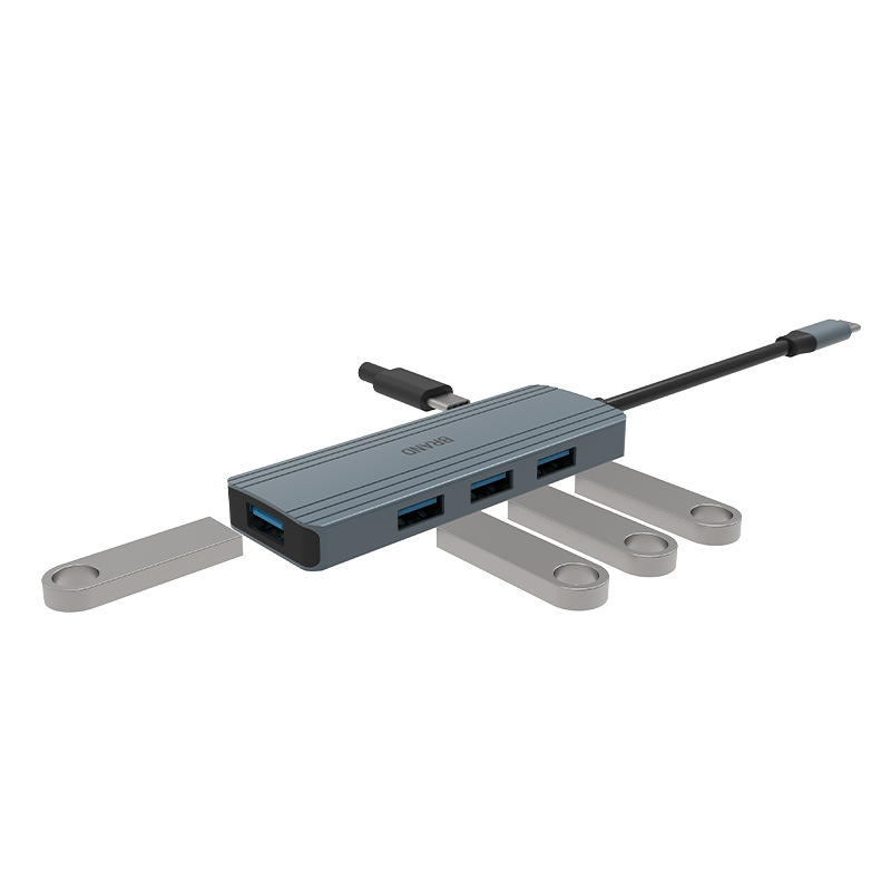 Type-C docking stanica s USB 3.0 hubom, 3 HDMI izlaza, 4K60Hz, aluminijsko kućište