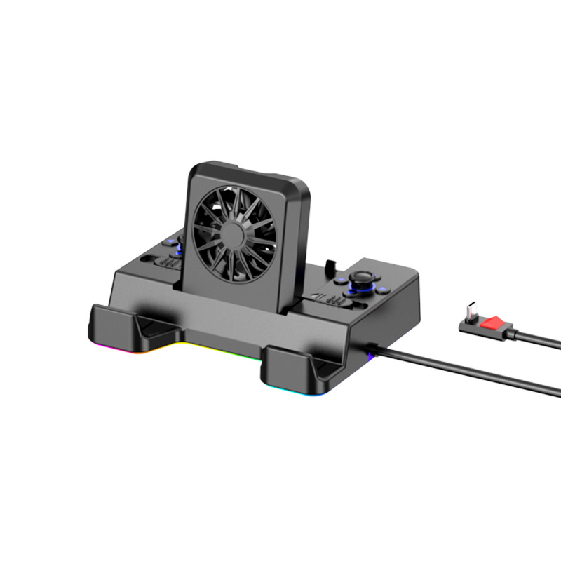 Dock Steam Deck s LED svetlom a ventilátorom, OTG USB hub s 4 portami, HDMI projekcia na TV, externé napájanie, 20 cm kábel