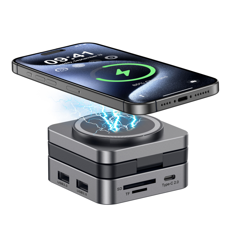 BTJ W18 USB-C 10-u-1 docking hub, 5 Gbps, vanjsko napajanje, kabel 50 cm, Type-C priključak
