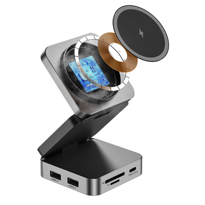 BTJ W18 USB-C 10-u-1 docking hub, 5 Gbps, vanjsko napajanje, kabel 50 cm, Type-C priključak