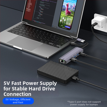 USB 3.2 Gen2 6-portový USB hub, 5 Gbps, napájaný cez USB, model T513