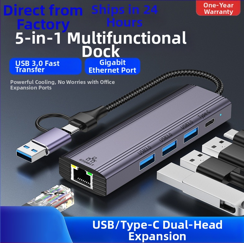 USB 3.2 Gen2 6-portový USB hub, 5 Gbps, napájaný cez USB, model T513