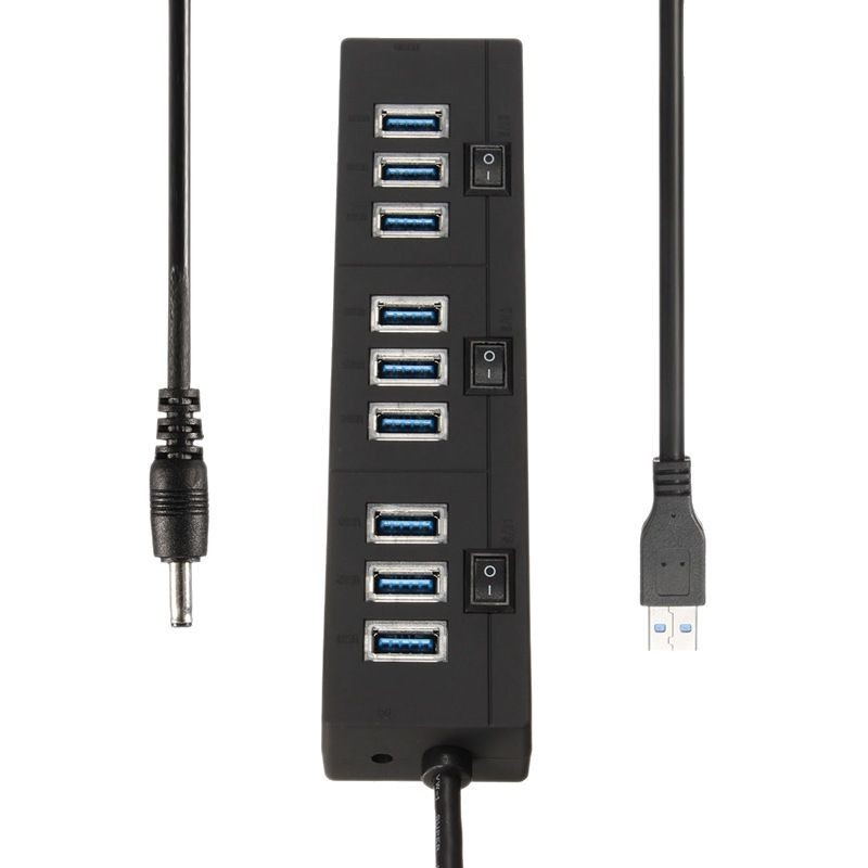 USB 3.0 hub s 10 porta, 5 Gbps, napajanje preko USB-a, spreman za privatnu marku