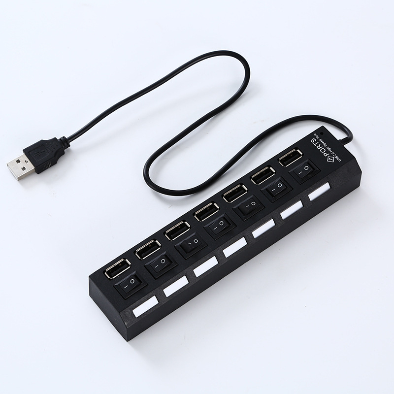 USB 2.0 hub s 7 priključcima, 480 Mbps, napajan putem USB-a
