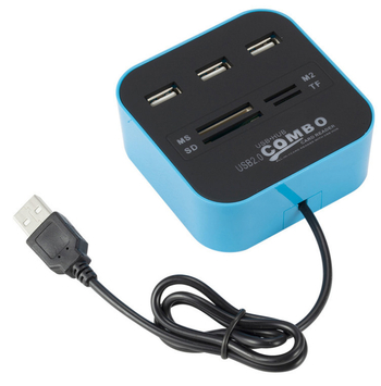 LTC-H252COMBO USB 2.0 All-in-One Čítač kariet a hub – 480 Mbps, tlač loga, prispôsobenie, LED indikátor