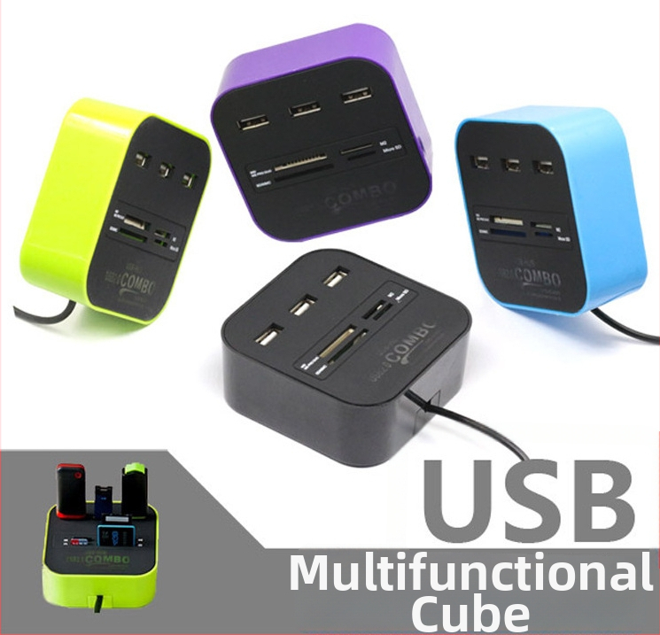 LTC-H252COMBO USB 2.0 All-in-One Čítač kariet a hub – 480 Mbps, tlač loga, prispôsobenie, LED indikátor