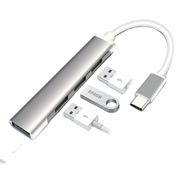 Aluminijska legura Type-C na USB 3.0 hub s 4 porta, OTG docking stanica