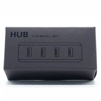 Hub USB 3.0 pentru Tesla Model 3/Y, extensor pentru compartimentul pentru mănuși, 4 porturi, model ST-01, fără alimentare externă, 100 Mbps