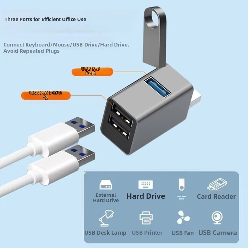 USB 3.0 hub s tromi portami, 5 Gbps, napájaný cez USB (bez externého napájania)