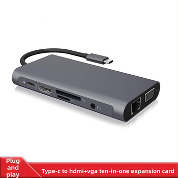 Type-C 10-in-1 hub dokovacia stanica pre MacBook, hliníková zliatina