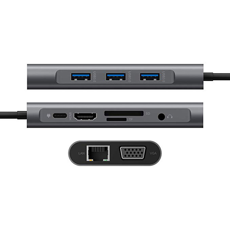 Type-C 10-u-1 hub docking stanica za MacBook, aluminijska legura