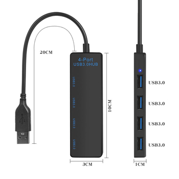 Hub USB 3.0 4 porturi, alimentare prin USB (fără sursă externă), 5 Gbps, Lungime cablu 20–120 cm, Model LPHT-HUB18