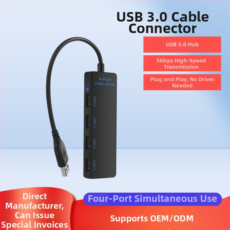 USB 3.0 hub s 4 portmi, 1 na 4 rozbočovač pre viac rozhraní USB-C prenos