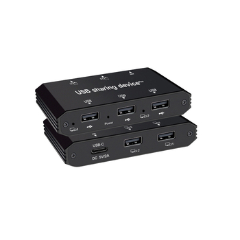 Cablu USB KVM pentru partajare, cu interfață Type-C, USB 2.0, 1 m, alimentare externă, OT019