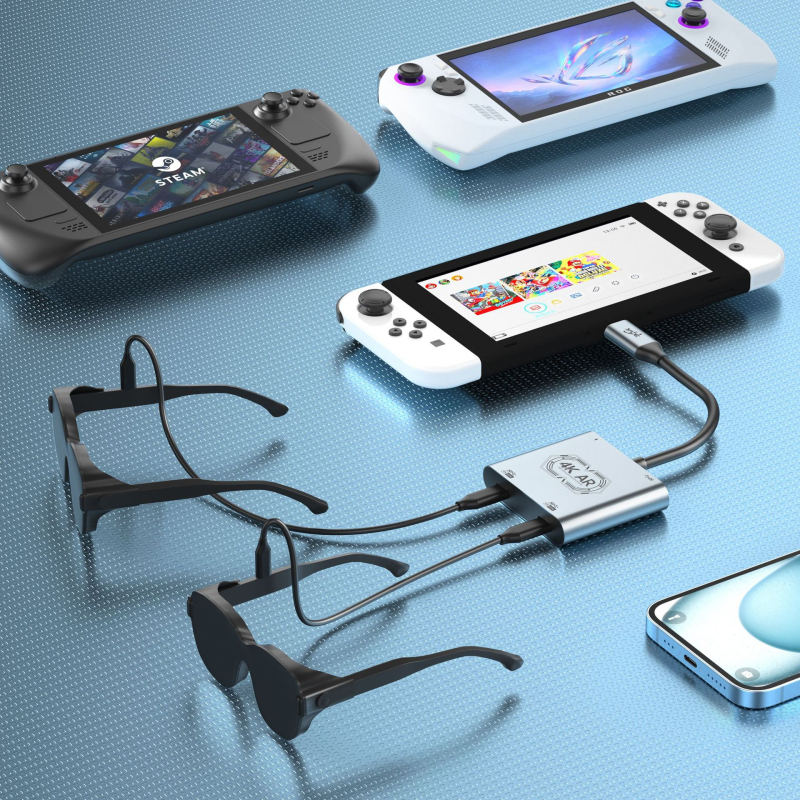 Type-C prošireni docking hub za VR naočale, model V77g, kabel 0.15 m, Type-C sučelje, prijenos 5 MB/s