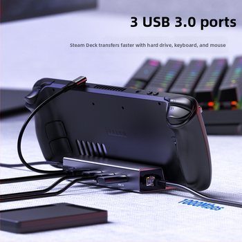 CS-031 Rozširujúci dok Steam Deck s USB-C, 5 Gbps, 1–6 vetiev, bez vonkajšieho napájania