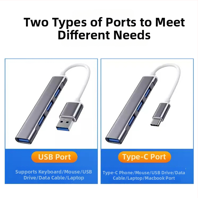 USB 3.0 4-portový hub, kábel 15 cm, hliníkové puzdro, 5 Gbps, 1x USB 3.0 + 3x USB 2.0, bez externého napájania