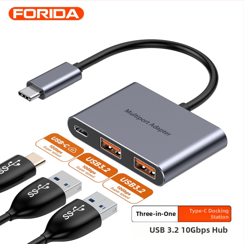HYD-9993C Type-C dokovacia stanica USB 3.2 10Gbps, 3-port HUB