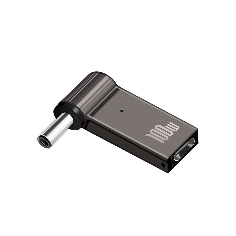 Type-C ženski DC adapter za notebook, 100W PD brzo punjenje, L-oblik konektor
