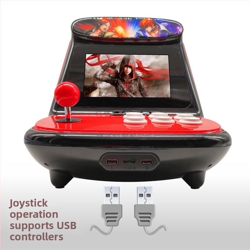 NJ-2000 Retro pārnēsājamā arkādes konsole ar dubultiem joystickiem, USB-PC saderīga, bezvadu