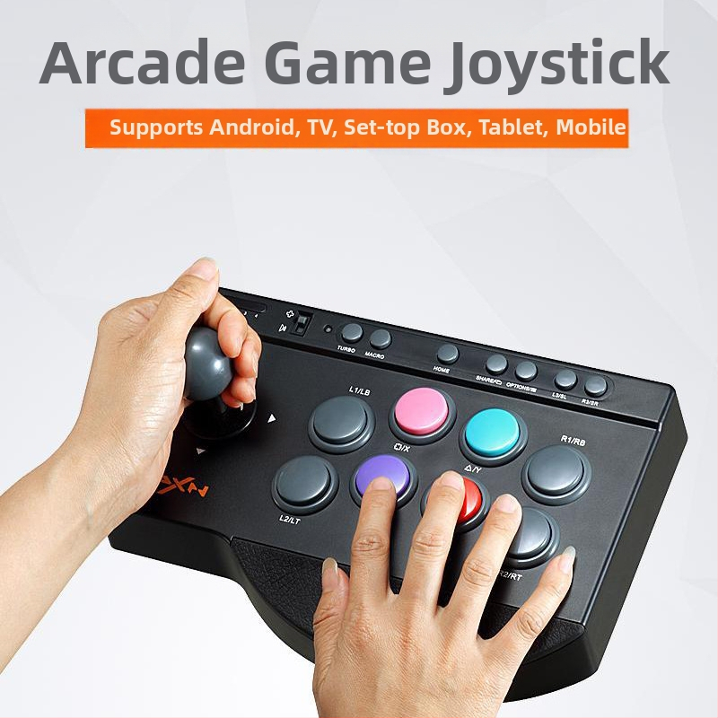 Arcade džojoters PXN-0082P PS4/PS3/XBOX/Switch, USB, divu spēlētāju, Windows/Android savietojams, nostaļģiskais stils