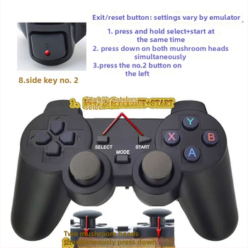 Nostalgiska spēļu konsole ar 64 GB atmiņu, 2 bezvadu kontrolieri, USB bezvadu savienojums, vienkāršota OS versija, HD grafika