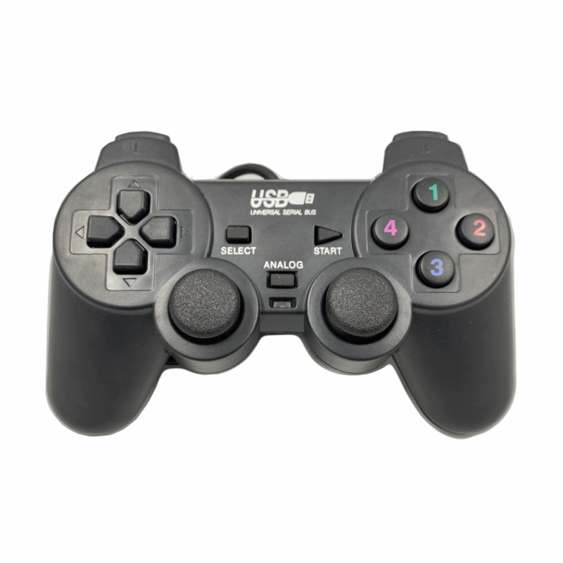 PC gamepad USB 208, ενσύρματο, συμβατό με PC, ABS περίβλημα, δόνηση