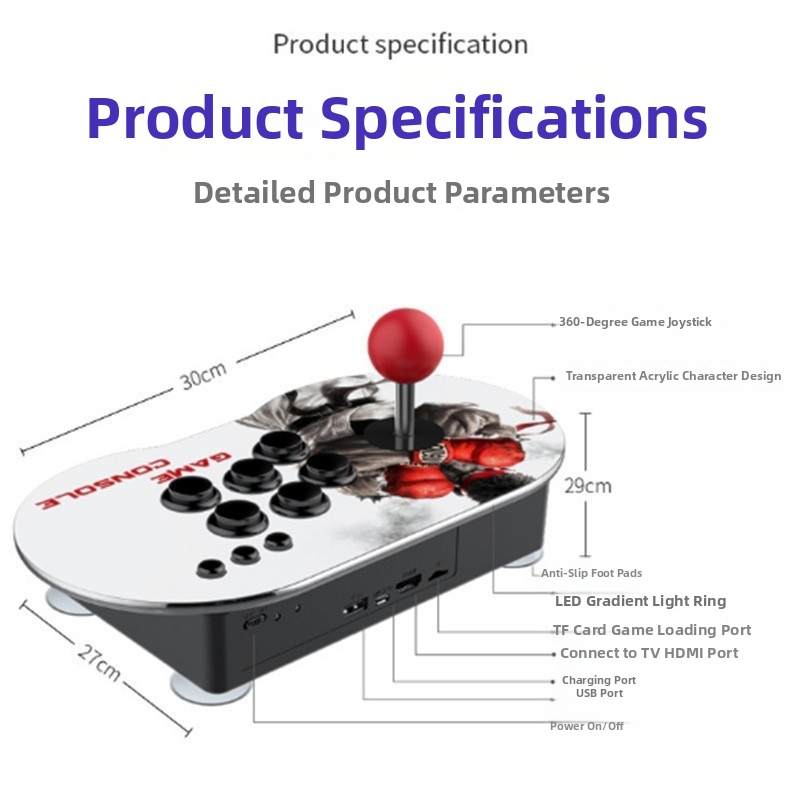 Retro spēļu konsole M9 ar atmiņu 64G/128G/256G, bezvadu USB interfeiss, diviem spēlētājiem