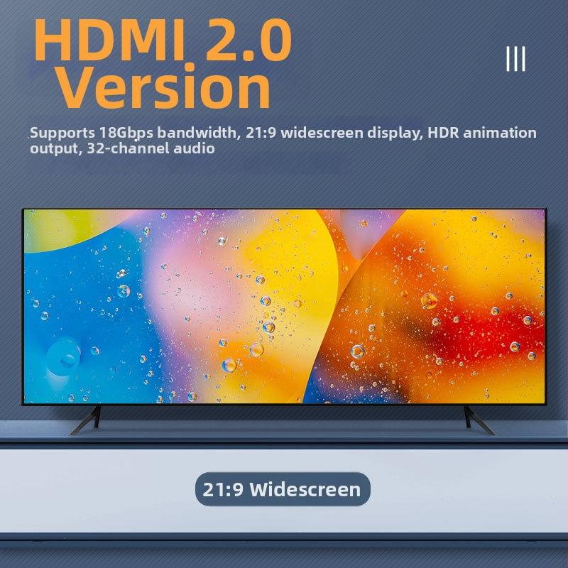 HDMI kábel 2.0 4K s pozlátenými konektormi, vodič z oceľovo potiahnutej meďou, kompatibilný s počítačom, TV, monitorom, projektorom a set-top boxom