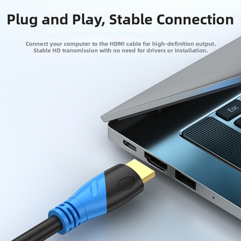 HDMI 2.0 kabel, bakreno obloženo čelično vodilo, zlatno obloženo, duljina 1,5 m