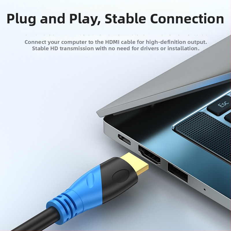 HDMI 2.0 kabel, bakreno obloženo čelično vodilo, zlatno obloženo, duljina 1,5 m
