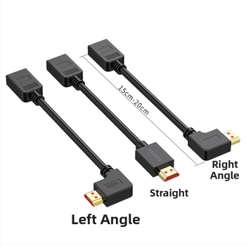 HDMI produžni kabel, muški–ženski, 2.0, podrška za 4K, 0,5 m, za TV, PC i prijenosno računalo, 3D HD video