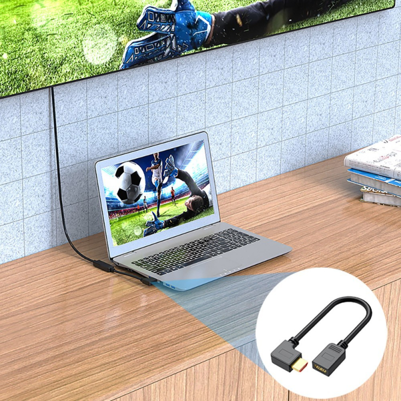 HDMI produžni kabel, muški–ženski, 2.0, podrška za 4K, 0,5 m, za TV, PC i prijenosno računalo, 3D HD video