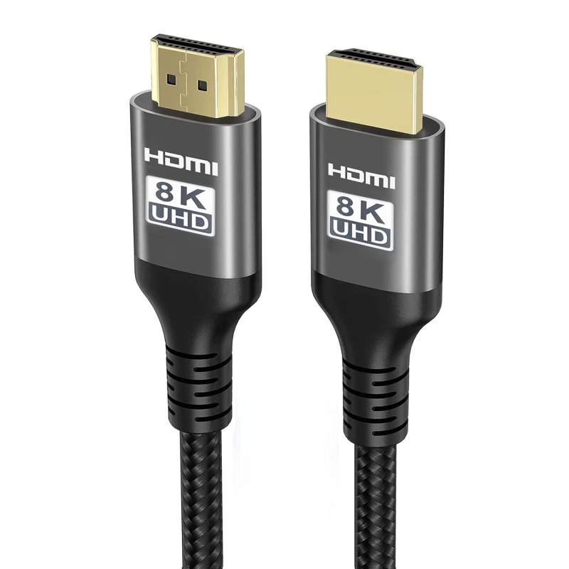 HDMI 2.1b kabel s pletenim dizajnom, pozlaćeno aluminijsko kućište, 8K60Hz, 4K120Hz, kompatibilan HDMI 2.0