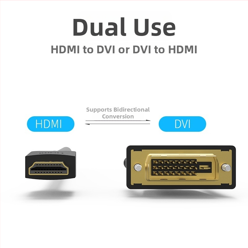 Weixun HDMI na DVI kabel, 3 m, HDMI A–DVI, čisti bakar, pozlaćeni premaz