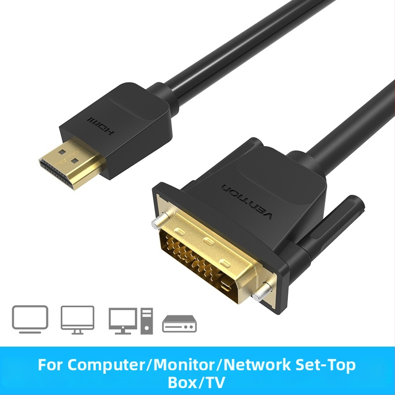Weixun HDMI na DVI kabel, 3 m, HDMI A–DVI, čisti bakar, pozlaćeni premaz