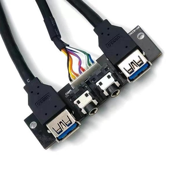 USB 3.0 преден панел кабел за настолен компютър, ROYOO RY2901, USB кабел, безоксиден мед, дължина 500 мм