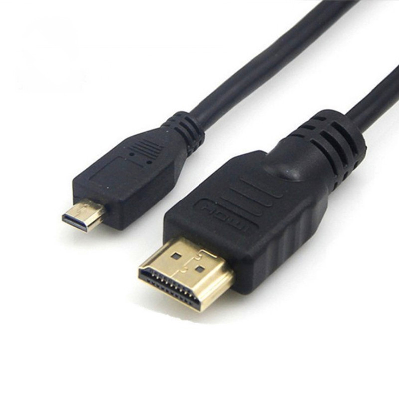 Micro HDMI na HDMI kabel, kabel visoke razlučivosti za tablete i kamere, kompatibilan s monitorima i projektorima, duljina 0,3 m