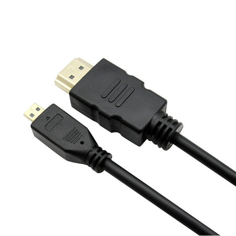 Micro HDMI na HDMI kabel, kabel visoke razlučivosti za tablete i kamere, kompatibilan s monitorima i projektorima, duljina 0,3 m