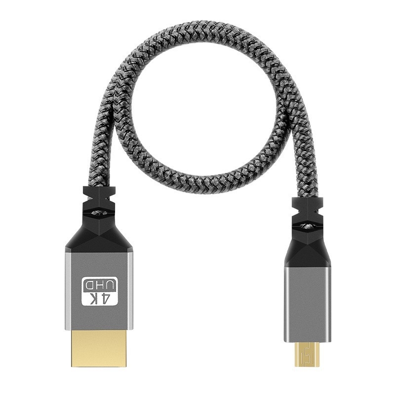 Καλώδιο μετατροπής Micro HDMI σε HDMI, μήκος 1,5 μ., βύσματα από χαλκό με επίχρυση επίστρωση, για ψηφιακές συσκευές, OEM/ιδιωτική ετικέτα διαθέσιμα