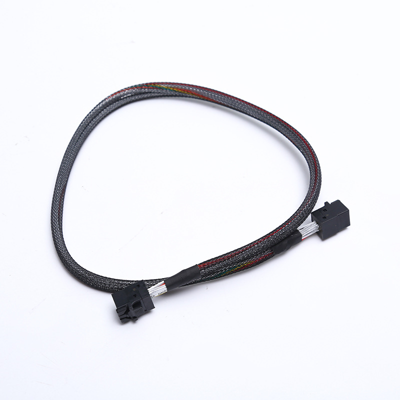 Mini SAS HD 12G szerverkábel, SFF-8643-tól SFF-8643-ig, RAID kártya backplane-hez, réz vezető, injekciós hegesztés