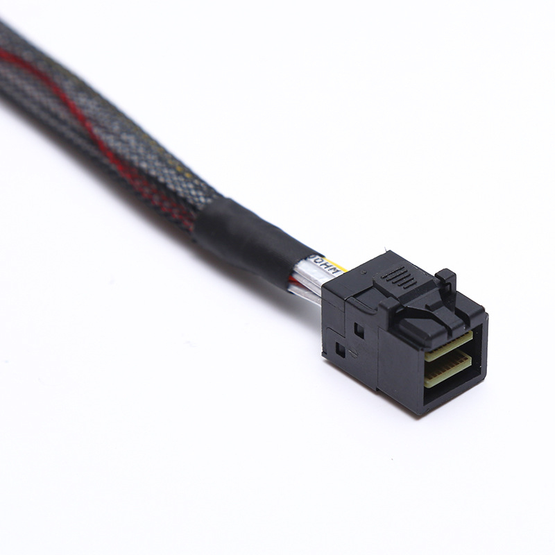 Mini SAS HD 12G szerverkábel, SFF-8643-tól SFF-8643-ig, RAID kártya backplane-hez, réz vezető, injekciós hegesztés